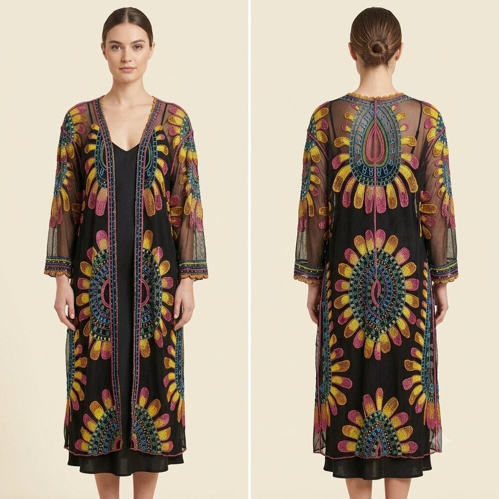 046-Rachel Zoe Rainbow Duster size OS NWT - Picture 1 of 4